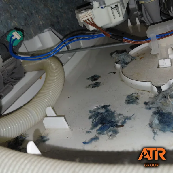 Bosch dishwasher error E15 caused by water in the base pan in Sugar Land TX